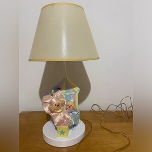Whimsical Clown Carousel Table Lamp